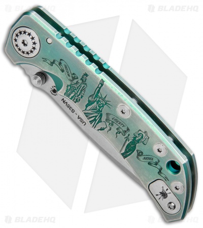 Spartan Blades Harsey Folder Frame Lock Special Edition Liberty (3.8" Stonewash)