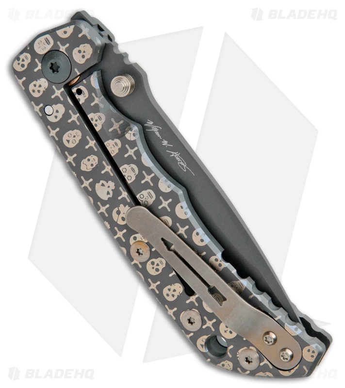 Spartan Blades Harsey Frame Lock Knife Gilded Skulls (Black
