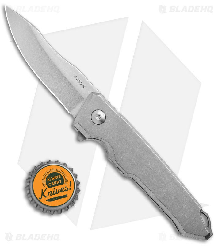 Spartan Blades Metis Flipper Knife Titanium (2.75" Stonewash) SF4SWSW