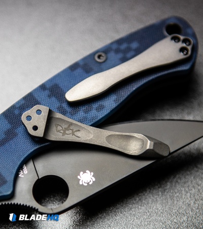 REK Spyderco Clip - Bead Blast