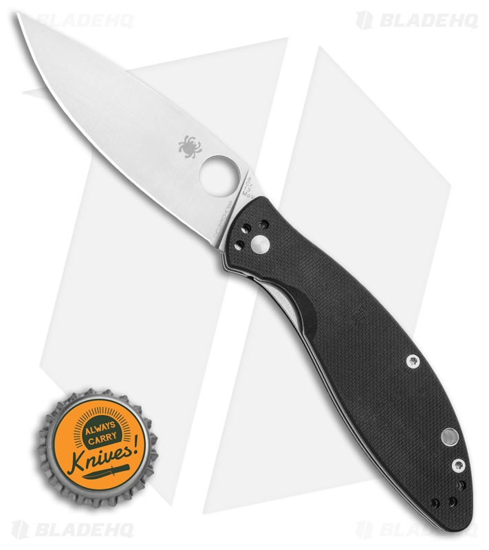 Spyderco Astute Liner Lock Knife Black G-10 (3" Satin) C252GP