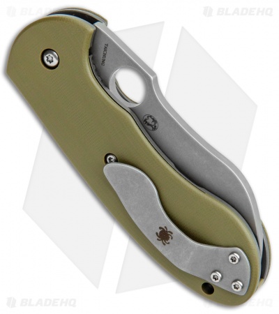 Spyderco Bombshell Flash Batch Folding  Knife Green G-10 (3" Stonewash)C250GTIP 