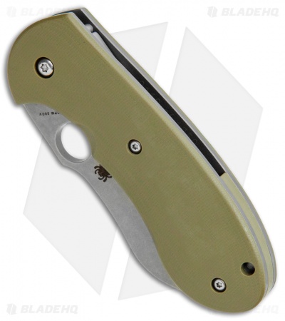 Spyderco Bombshell Flash Batch Folding  Knife Green G-10 (3" Stonewash)C250GTIP 