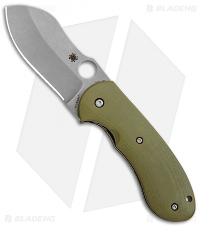 Spyderco Bombshell Flash Batch Folding  Knife Green G-10 (3" Stonewash)C250GTIP 