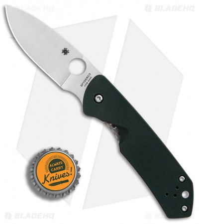 Spyderco Brouwer Frame Lock Knife Forest Green G-10 (2.77" Satin) C232GTIP