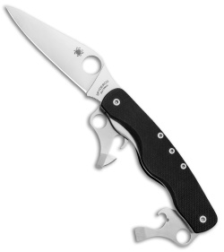 Spyderco ClipiTool Standard Multi-Tool Knife Black G-10 (3.5" Satin) C208GP 