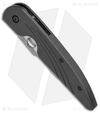 Spyderco Des Horn Liner Lock Knife Black G-10 (3.1" Satin ) C153GP