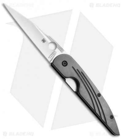 Spyderco Des Horn Liner Lock Knife Black G-10 (3.1" Satin ) C153GP
