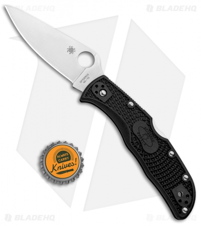 Spyderco Endela Lightweight Lockback Knife Black FRN (3.41" Satin) C243PBK