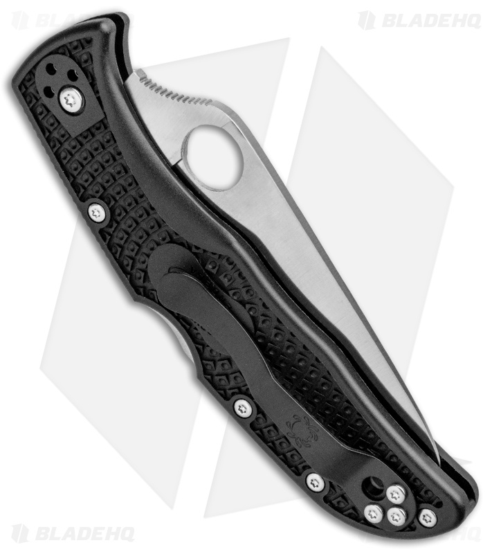 Spyderco Endela Lightweight Lockback Knife Black FRN (3.41" Satin) C243PBK