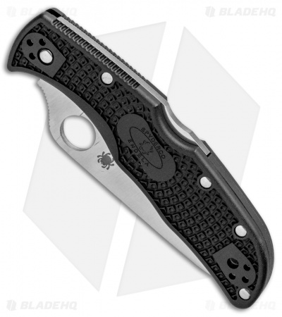 Spyderco Endela Lightweight Lockback Knife Black FRN (3.41" Satin) C243PBK