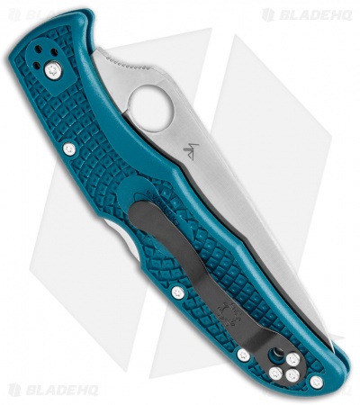 Spyderco Endura 4 Knife Flat Ground Blue FRN (3.75" Satin K390) C10FPK390