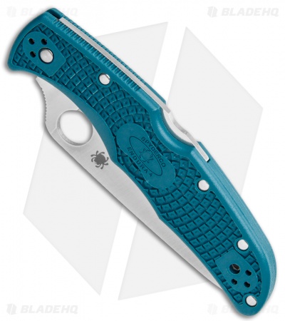 Spyderco Endura 4 Knife Flat Ground Blue FRN (3.75" Satin K390) C10FPK390