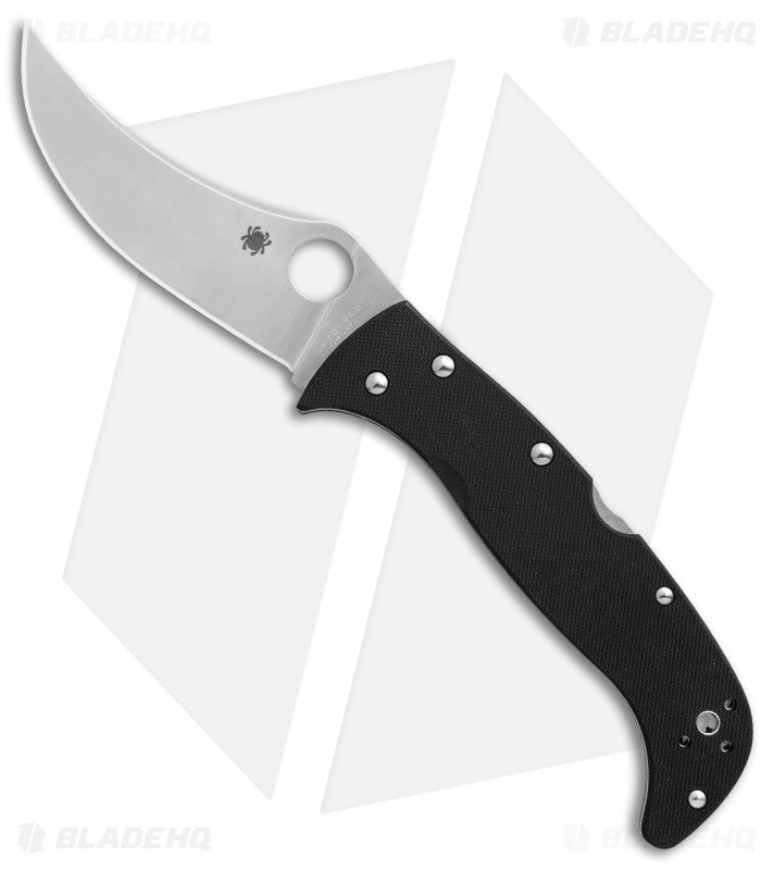 Spyderco James Keating Chinook 4 Lockback Knife Black G-10   (3.8" Satin) C63GP4