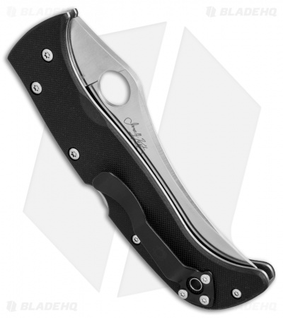 Spyderco James Keating Chinook 4 Lockback Knife Black G-10   (3.8" Satin) C63GP4
