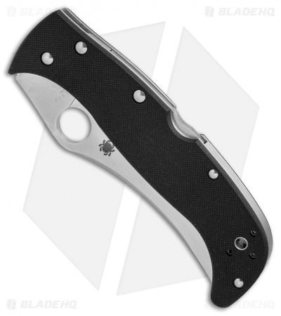 Spyderco James Keating Chinook 4 Lockback Knife Black G-10   (3.8" Satin) C63GP4