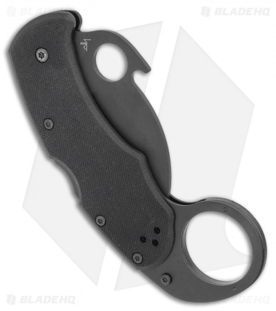 Spyderco Karahawk Folding Knife w/ Emerson Opener (2.36" Black) C170GBBKP