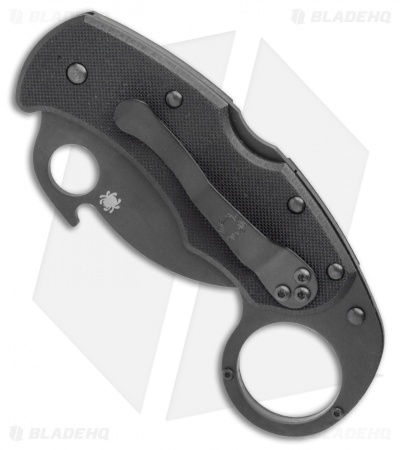 Spyderco Karahawk Folding Knife w/ Emerson Opener (2.36" Black) C170GBBKP