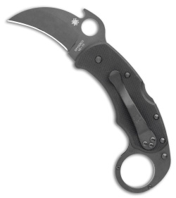 Spyderco Karahawk Folding Knife w/ Emerson Opener (2.36&quot; Black) C170GBBKP | 60680