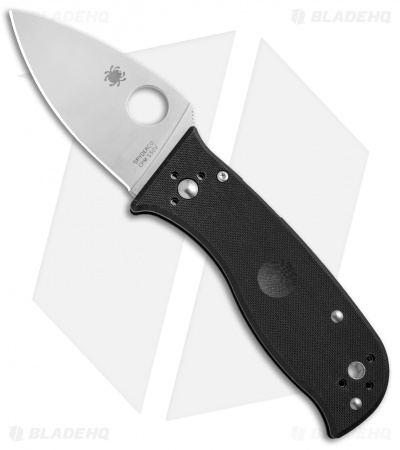 Spyderco Lil' Temperance 3 Compression Lock Knife  Black G10 (2.9" Satin) C69GP3