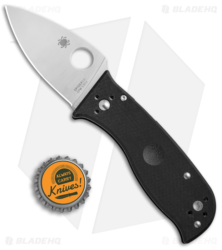 Spyderco Lil' Temperance 3 Compression Lock Knife  Black G10 (2.9" Satin) C69GP3