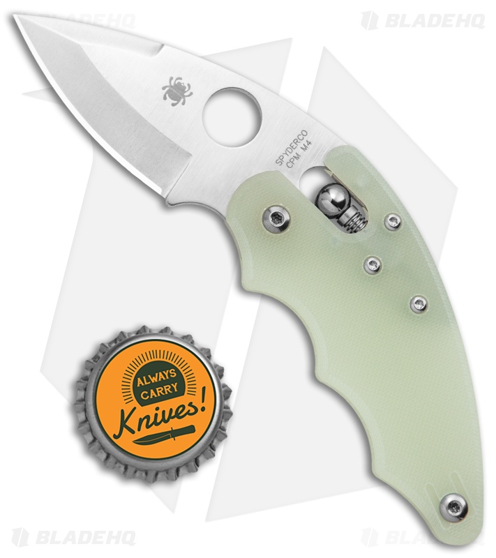 Spyderco Exclusive M4 Poliwog Ball Lock Knife Natural G-10 (2.3" Satin)