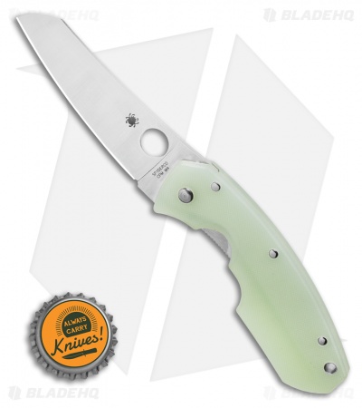 Spyderco Anso Rock Lobster Liner Lock Knife Natural G-10 (3.75" Satin CPM-M4)
