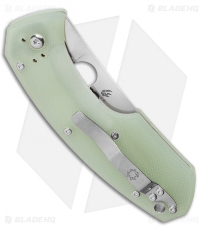 Spyderco Anso Rock Lobster Liner Lock Knife Natural G-10 (3.75" Satin CPM-M4)