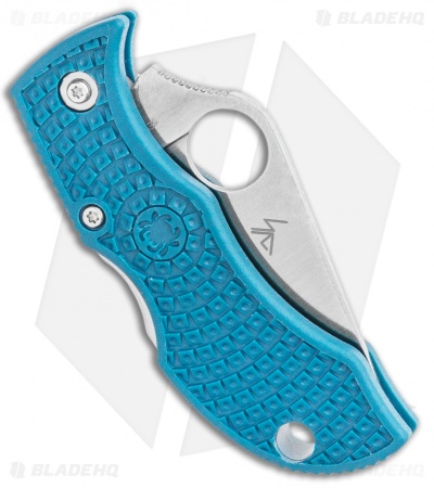 Spyderco ManBug Lightweight Blue FRN Pocket Knife (1.95" Satin K390) MFPK390