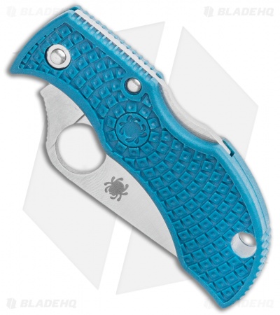 Spyderco ManBug Lightweight Blue FRN Pocket Knife (1.95" Satin K390) MFPK390