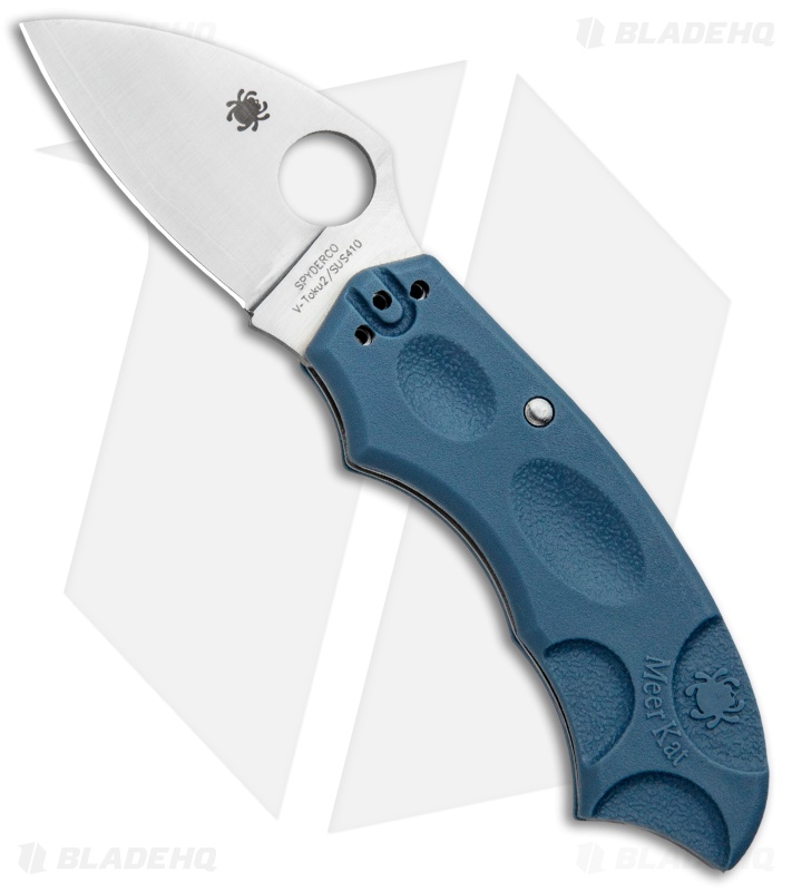 Spyderco Meerkat Sprint Run Knife Blue FRN (2" Satin V-Toku2) C64PBLE