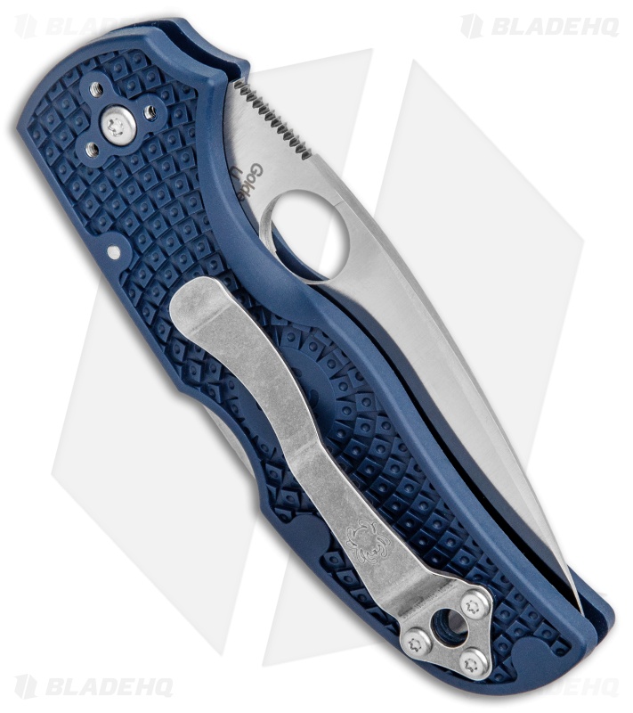 Spyderco Native 5 Lightweight Lockback Knife Blue FRN (3" Satin SPY27) C41PCBL5