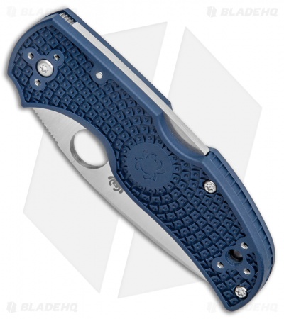 Spyderco Native 5 Lightweight Lockback Knife Blue FRN (3" Satin SPY27) C41PCBL5