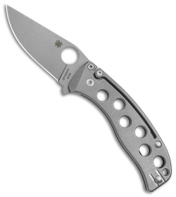 Spyderco PITS Slip Joint Knife Titanium (2.9" Stonewash) C192TIPM390