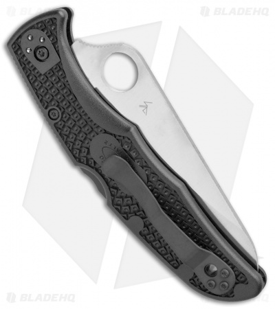 Spyderco Pacific Salt 2 Lockback Knife Black FRN (3.4" Satin) C91PBK2
