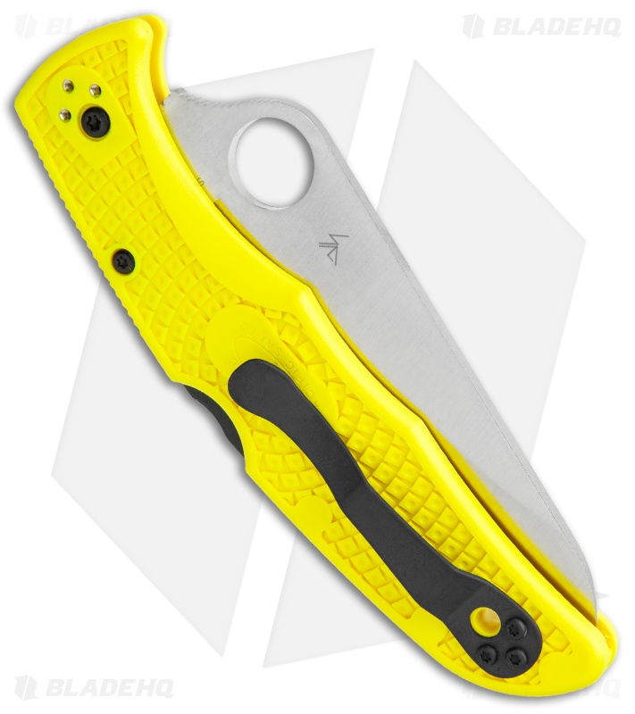 Spyderco Pacific Salt 2 Lockback Knife Yellow FRN (3.4" Satin H2) C91PYL2