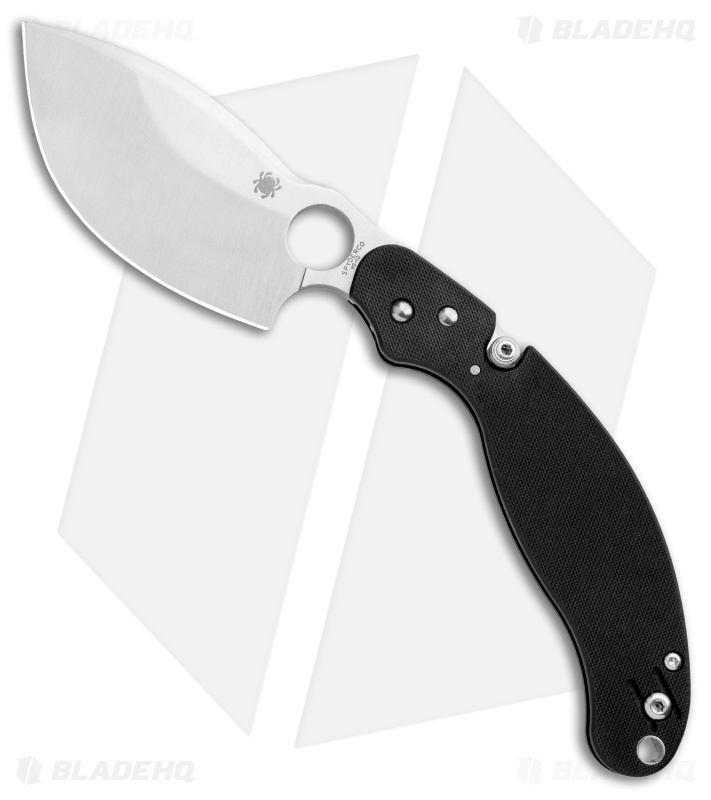 Spyderco Parata Stop Lock Knife Black G-10 (3.5" Satin) C231GP 