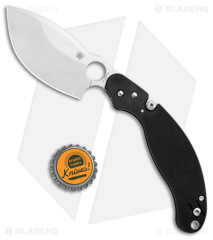 Spyderco Parata Stop Lock Knife Black G-10 (3.5" Satin) C231GP 