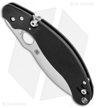 Spyderco Parata Stop Lock Knife Black G-10 (3.5" Satin) C231GP 