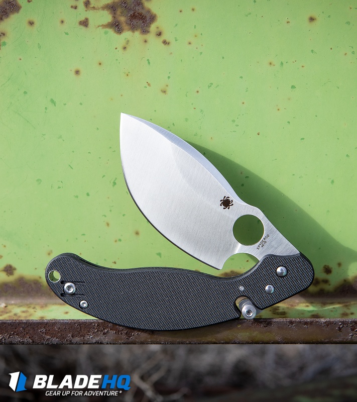 Spyderco Parata Stop Lock Knife Black G-10 (3.5" Satin) C231GP 