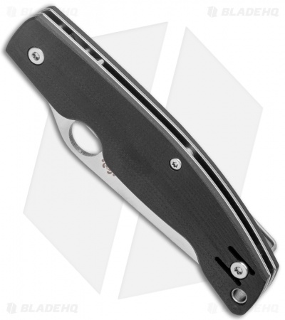 Spyderco Pattadese Liner Lock Knife Black G-10 (3.2" Satin M390) C257GP