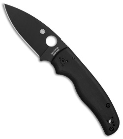 Spyderco Shaman Compression Lock Knife Black G-10 (3.6" Black) C229GPBK 