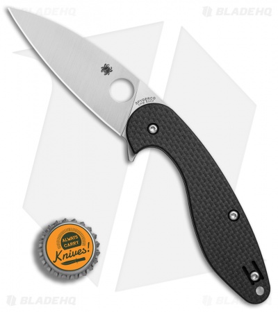 Spyderco Sliverax Compression Lock Knife CF/G-10 Laminate (3.5" Satin) C228CFP