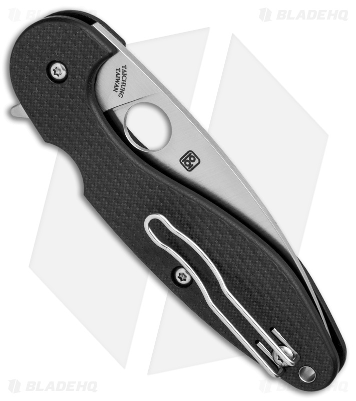 Spyderco Sliverax Compression Lock Knife CF/G-10 Laminate (3.5" Satin) C228CFP