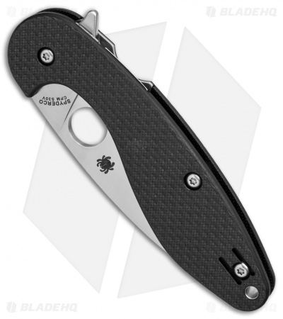 Spyderco Sliverax Compression Lock Knife CF/G-10 Laminate (3.5" Satin) C228CFP