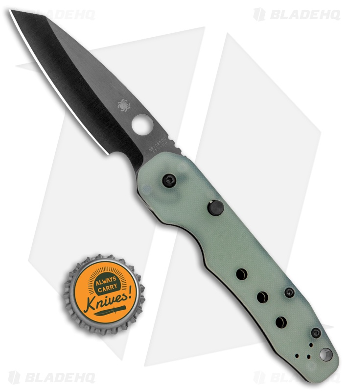 Spyderco M4 Smock Compression Lock Exclusive Knife Natural G-10 (3.5" Black) 