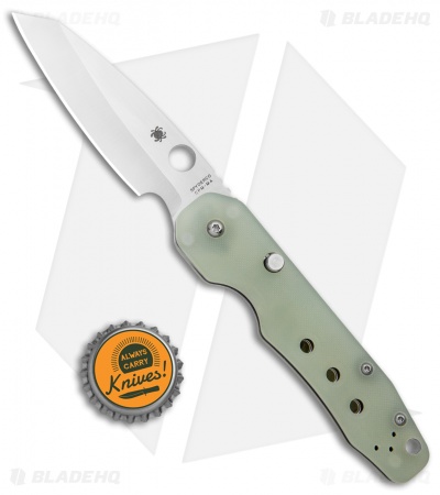 Spyderco M4 Smock Compression Lock Exclusive Knife Natural G-10 (3.5" Satin) 