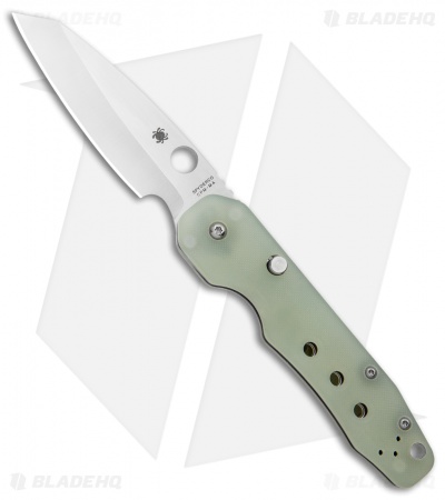 Spyderco M4 Smock Compression Lock Exclusive Knife Natural G-10 (3.5" Satin) 