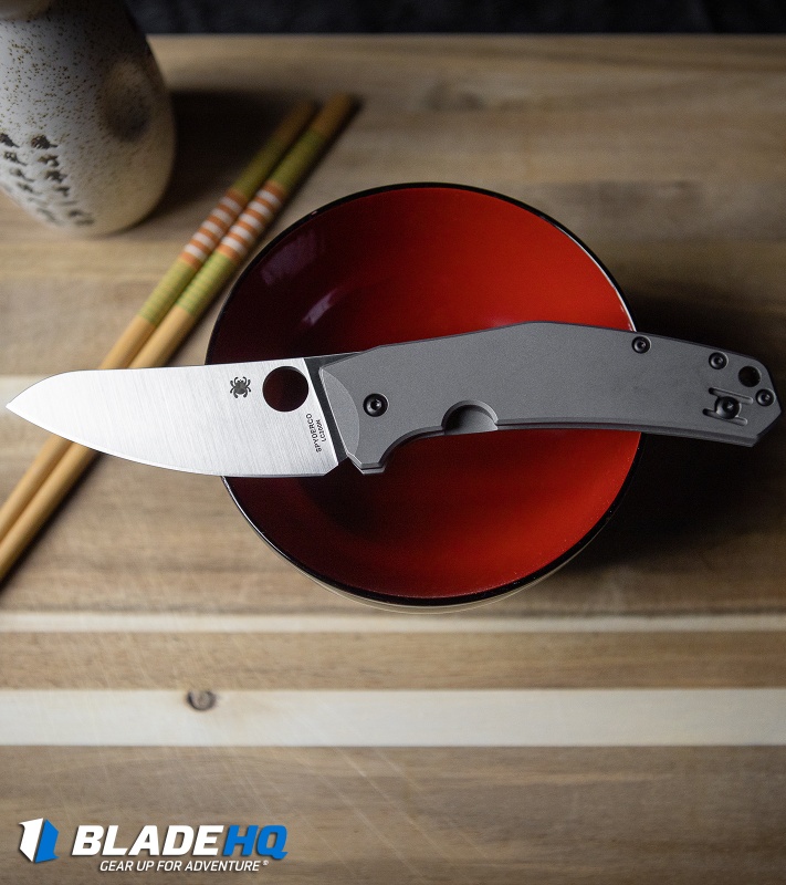 Spyderco SpydieChef Knife - Ti Frame Lock | Gray + Satin