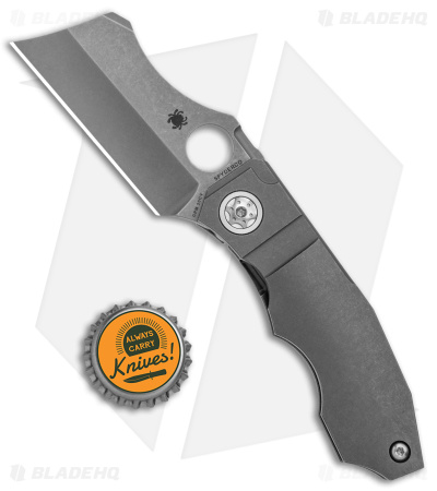 Spyderco Stovepipe Frame Lock Knife Titanium (2.8" Stonewash) C260TIP